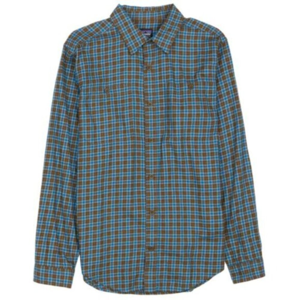 Patagonia Worn Wear Plaid Organic Pima Cotton Shirt size XL